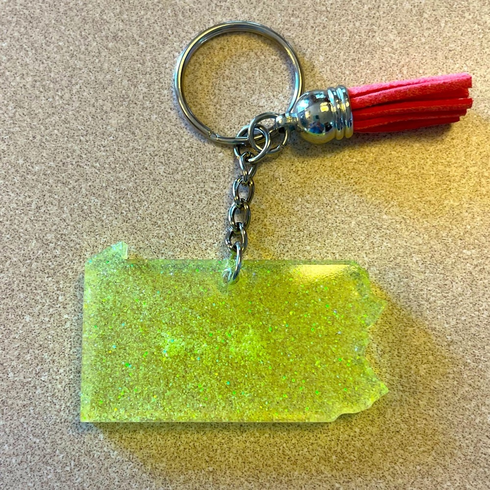 Handmade U.S. State Keychain - Pennsylvania
